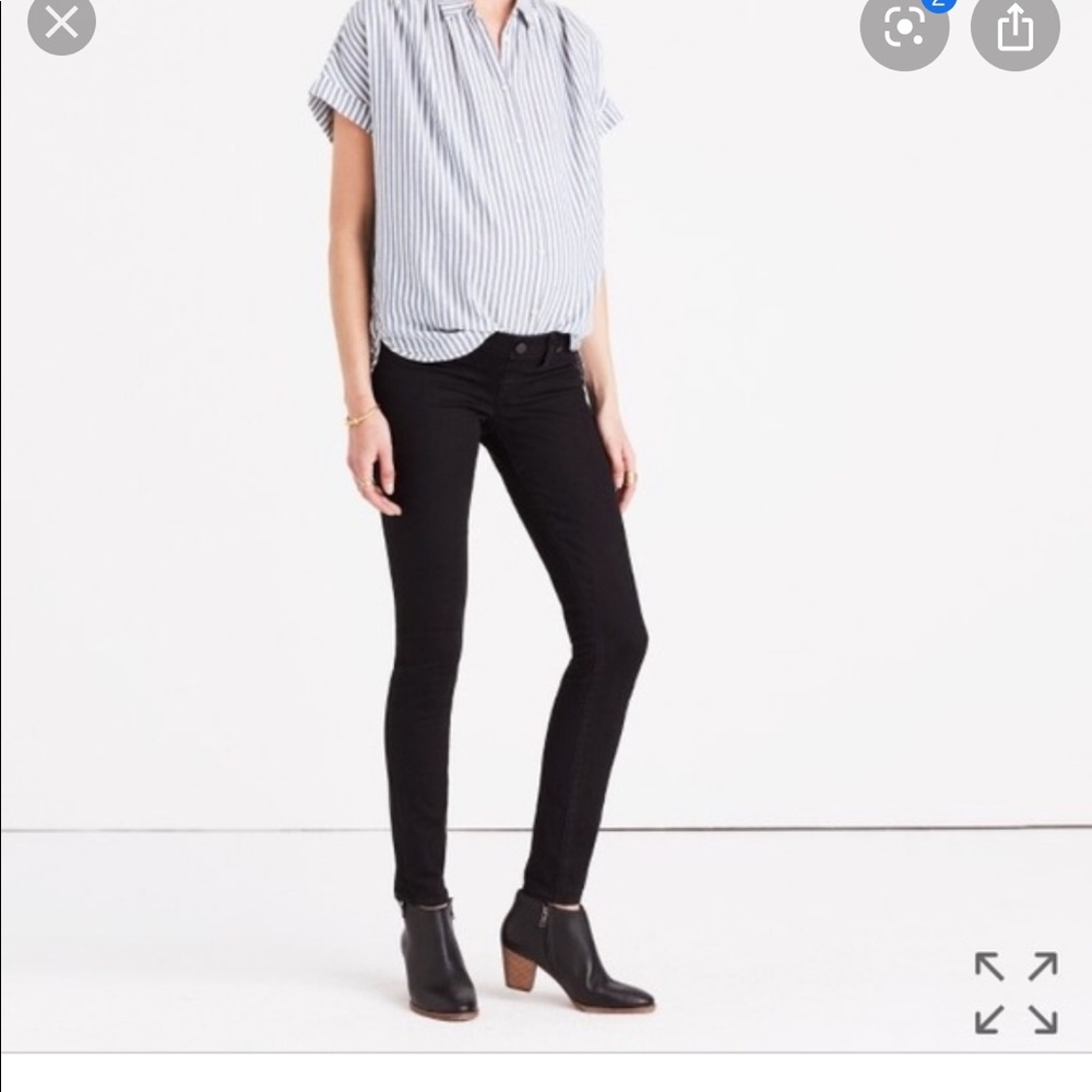 Madewell maternity jeans black frost size 26